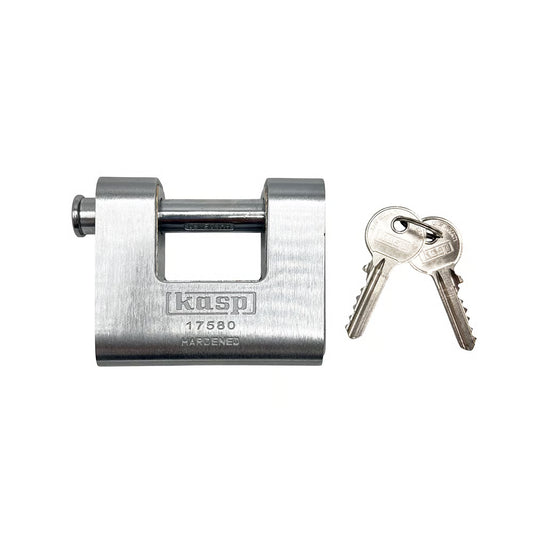 80mm Closed Shackle Armoured Shutter Padlock