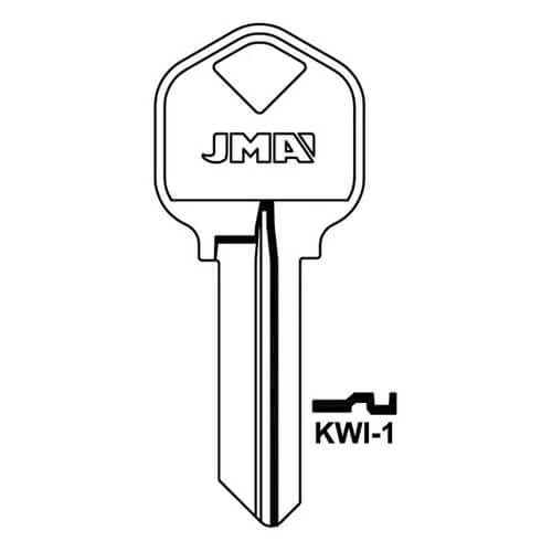 KWI-1 Cylinder Key Blank
