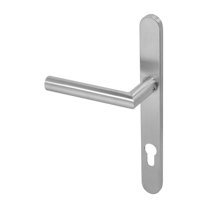 KM070-SSS BLU Mitre Lever Door Handle with Euro Profile (LEAD TIME: 2-3 DAYS)