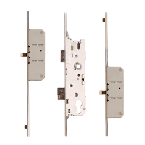 Lever Operated Latch & Deadbolt - 2 Round Bolt 2 Roller
