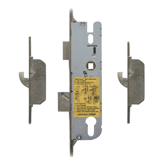 Lever Operated Latch & Deadbolt Split Spindle - 2 Hook