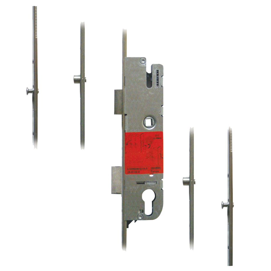 Secury Europa Lever Operated Latch & Deadbolt - 2 Roller & 2 Mushrooms