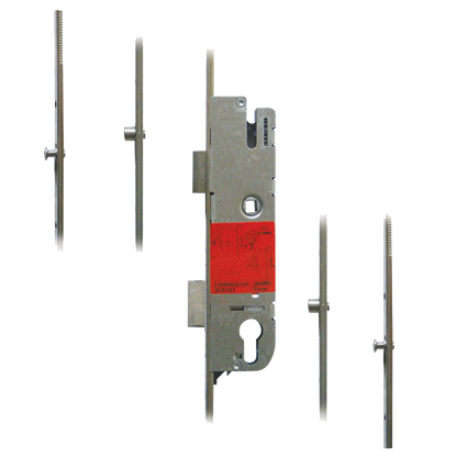 Secury Europa Lever Operated Latch & Deadbolt - 2 Roller & 2 Mushrooms