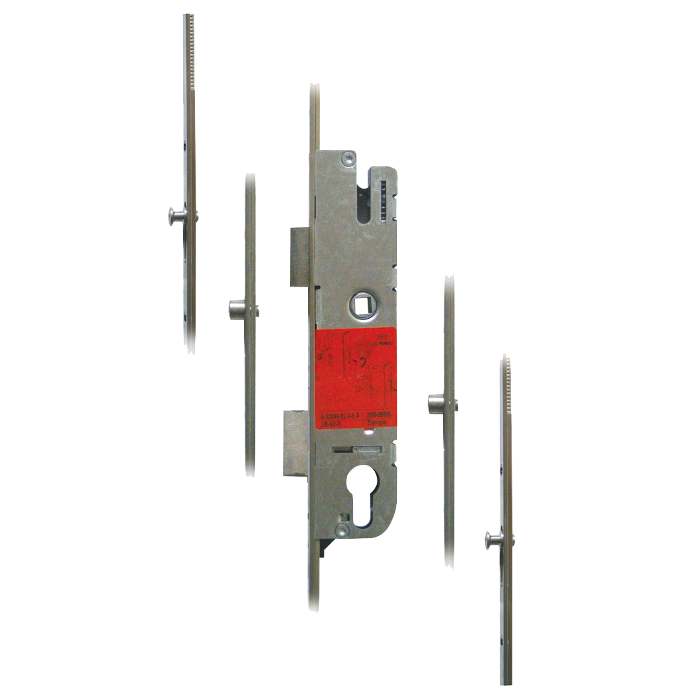Secury Europa Lever Operated Latch & Deadbolt - 2 Roller & 2 Mushrooms