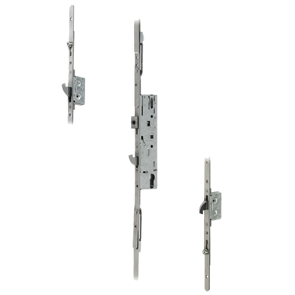 Professional Lever Operated Latch & Hook - 2 Adjustable Hooks 2 Rollers (UPVC Door)