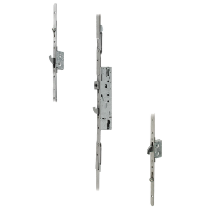 Professional Lever Operated Latch & Hook - 2 Adjustable Hooks 2 Rollers (UPVC Door)