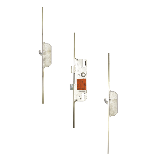 Lever Operated Latch & Deadbolt 20mm Faceplate - 2 Hook