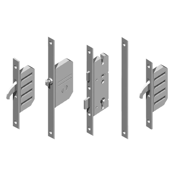 AV2 EntryGuard Lever Operated Latch & Deadbolt 16mm Flat - 2 Hook