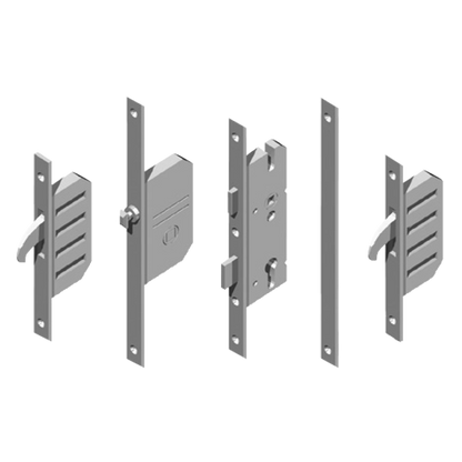 AV2 EntryGuard Lever Operated Latch & Deadbolt 16mm Flat - 2 Hook