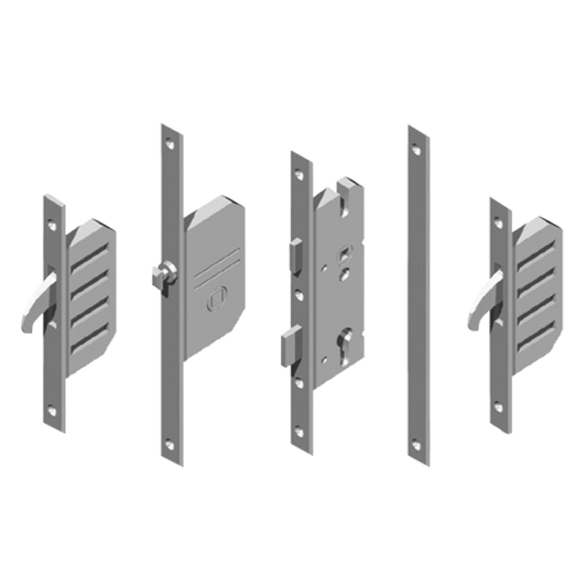 AV2 EntryGuard Lever Operated Latch & Deadbolt 16mm Flat - 2 Hook