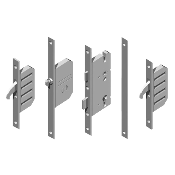AV2 EntryGuard Lever Operated Latch & Deadbolt 16mm Flat - 2 Hook