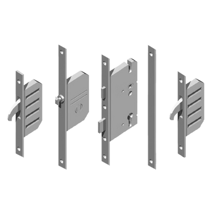AV2 EntryGuard Lever Operated Latch & Deadbolt 16mm Flat - 2 Hook