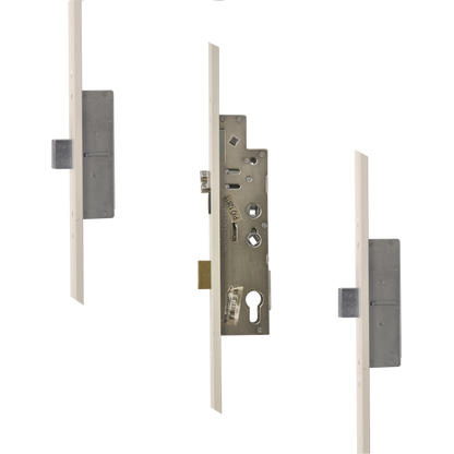 Crimebeater 44mm Wide Faceplate Lever Operated Latch & Deadbolt Twin Spindle 2 Dead Bolt