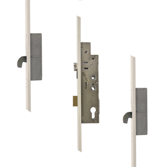 Crimebeater Latch & Deadbolt Twin Spindle With 2 Hooks 44mm Faceplate
