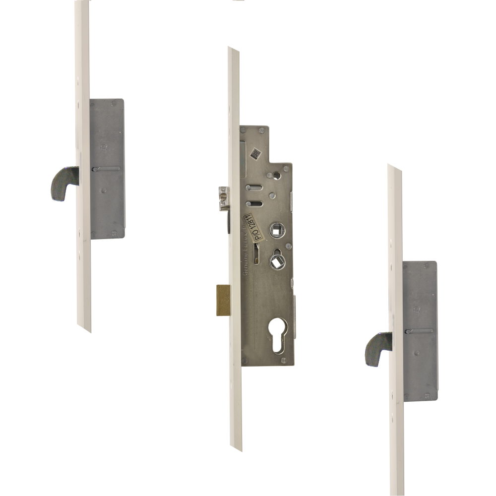 Crimebeater Latch & Deadbolt Twin Spindle With 2 Hooks 44mm Faceplate