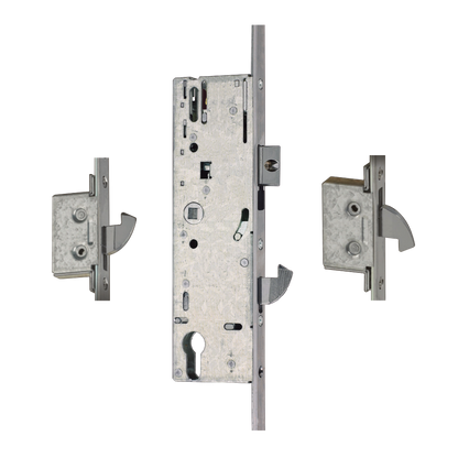 Lever Operated Latch & Hookbolt Split Spindle 20mm Flat - 2 Hook