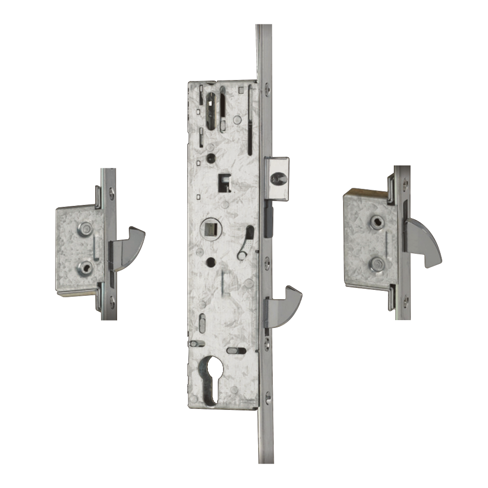 Lever Operated Latch & Hookbolt Split Spindle 20mm Flat - 2 Hook