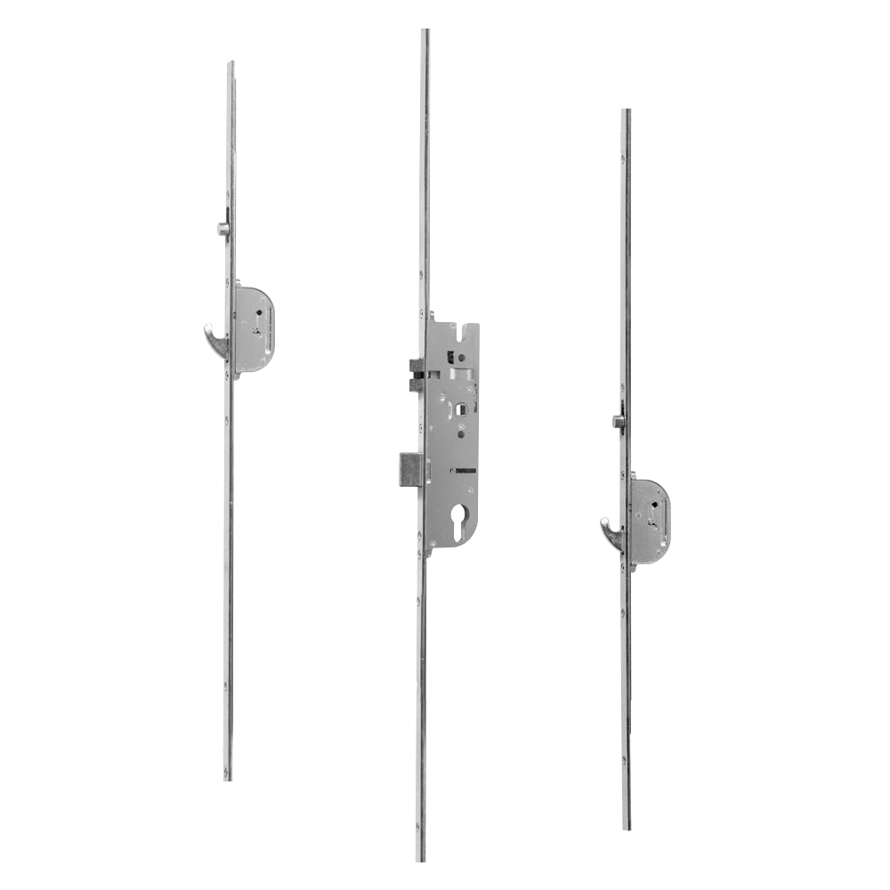 Lever Operated Latch & Deadbolt Single Spindle - 2 Hook 2 Roller