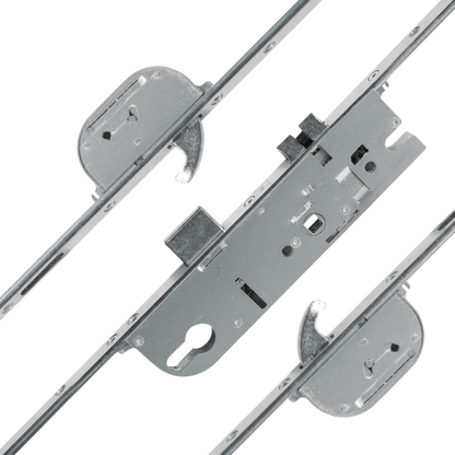 Lever Operated Latch & Deadbolt Split Spindle - 2 Hook