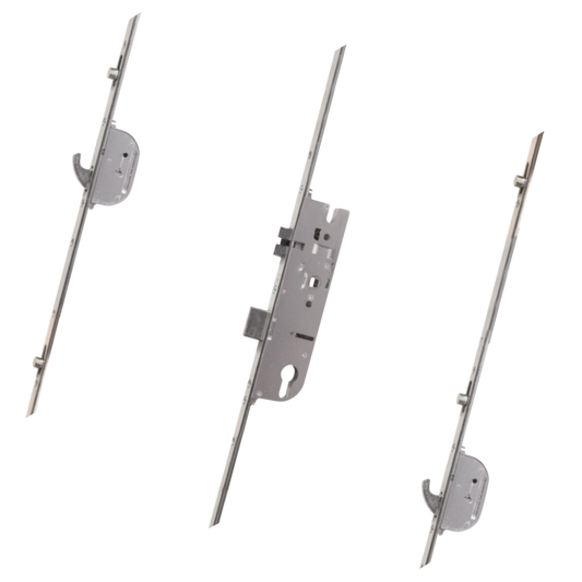 Lever Operated Latch & Deadbolt Single Spindle - 2 Hook 4 Oval Cam