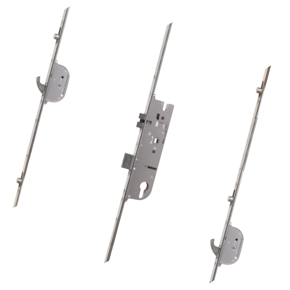Lever Operated Latch & Deadbolt Single Spindle - 2 Hook 4 Oval Cam