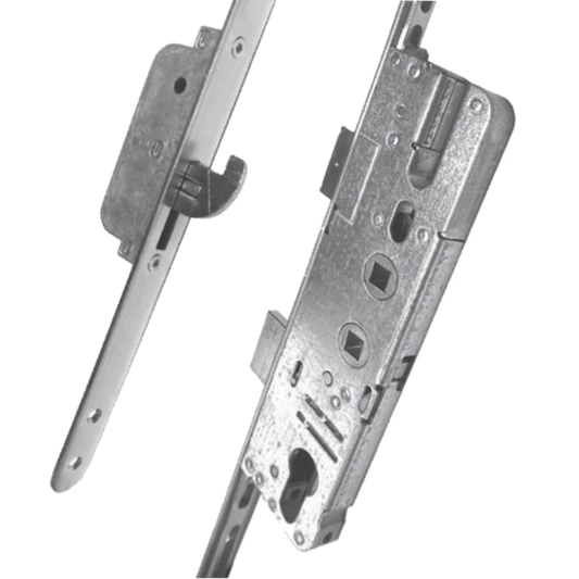 Composite Lever Operated Latch & Deadbolt Twin Spindle 20mm Faceplate - 2 Hook