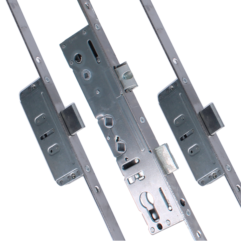Lever Operated Latch & Deadbolt Twin Spindle - 2 Dead Bolt