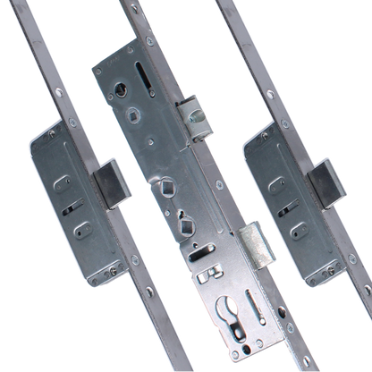 Lever Operated Latch & Deadbolt Twin Spindle - 2 Dead Bolt