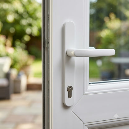 Lever UPVC Multipoint Door Handles - 117mm PZ Sprung 237mm Screw Centres