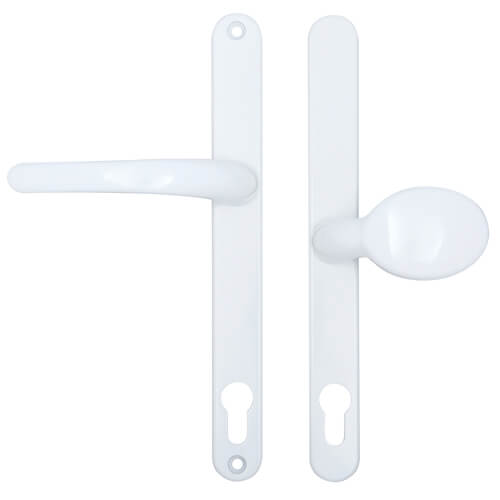 Lever Moveable Pad UPVC Multipoint Door Handles - 117mm/86mm PZ Sprung 237mm Screw Centres