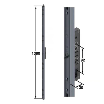 Patio Door Lock with Full Length Keep