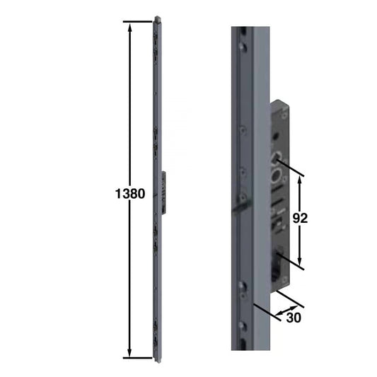 Patio Door Lock with Full Length Keep