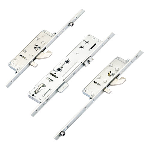 Latch Deadbolt 2 Hooks 2 Anti Lift Pins 2 Rollers Lift Lever or Double Spindle Multipoint Door Lock (top hook to spindle = 618mm)