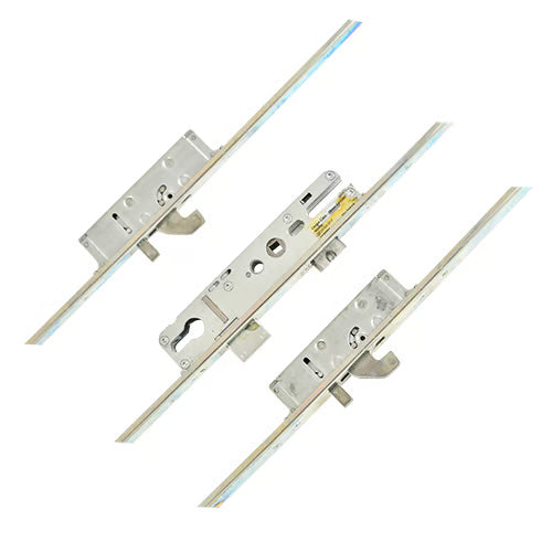 Latch Deadbolt 2 Hooks 2 Anti Lift Pins Lift Lever Bifold Multipoint Door Lock -Smarts ALUK version (top hook to spindle = 584mm)