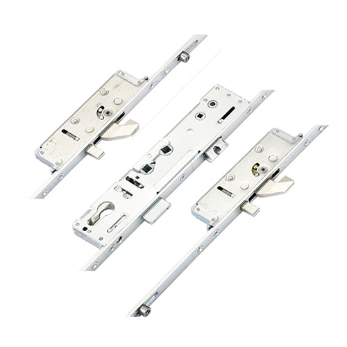 Latch Deadbolt 2 Hooks 2 Anti Lift Pins 2 Rollers Lift Lever or Double Spindle Multipoint Door Lock - Option 3 (top hook to spindle = 505mm)
