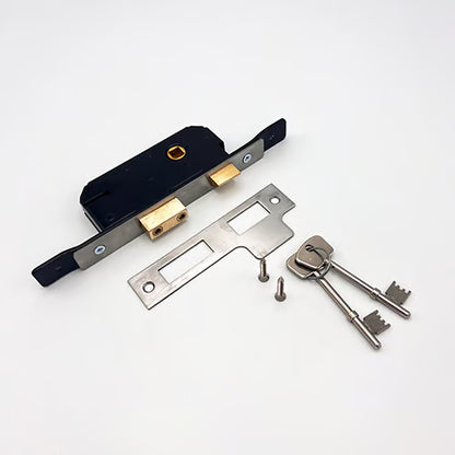 M5 Non British Standard 5 Lever 2" Cranked 19mm Extended Forend Mortice Sashlock