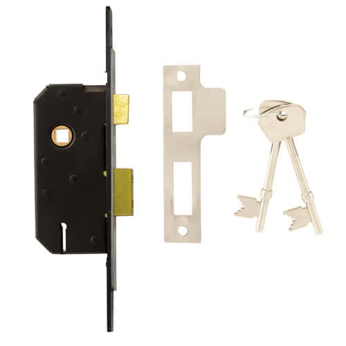 M5 Non British Standard 5 Lever 2" Straight 19mm Extended Forend Mortice Sashlock