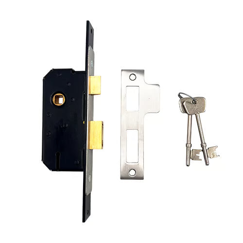 M5 Non British Standard 5 Lever 2" Straight 19mm Extended Forend Mortice Sashlock
