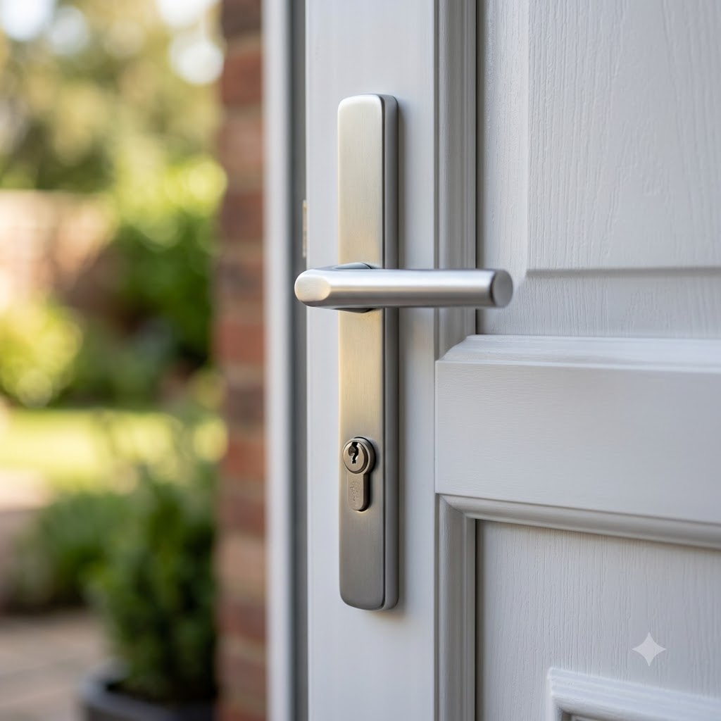 Lever UPVC Multipoint Door Handles - 70mm PZ Unsprung 200mm Screw Centres