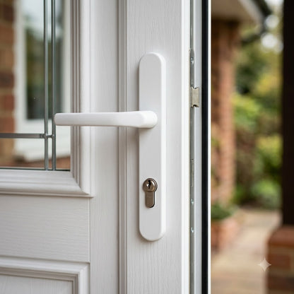 Lever UPVC Multipoint Door Handles - 70mm PZ Unsprung 200mm Screw Centres