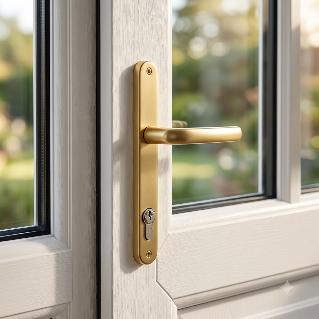 Atlanta Lever Lever UPVC Multipoint Door Handles - 92mm PZ Unsprung 200mm Screw Centres