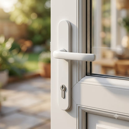 Atlanta Lever Lever UPVC Multipoint Door Handles - 92mm PZ Unsprung 200mm Screw Centres