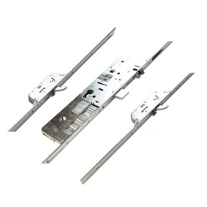 M-TS Latch & Deadbolt 2 Hooks 2 Anti Lift Bolts Flat 20mm Faceplate Electric Multipoint Door Lock