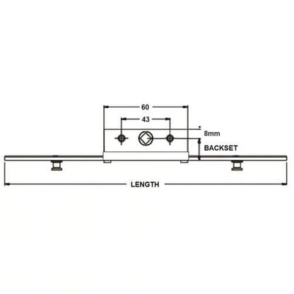 Offset Window Espagnolette - 20mm Backset Mushroom Cams