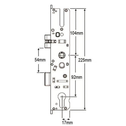 GTS Genuine Multipoint Gearbox - Square Latch Reversal Button- Lift Lever