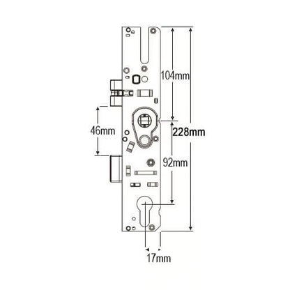 GTS Copy Multipoint Gearbox - Serrated Latch Reversal Button - Lift Lever