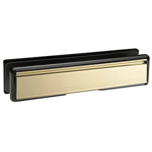 Contura 12" Telescopic Letterplate for UPVC Doors - 40-80mm- Black