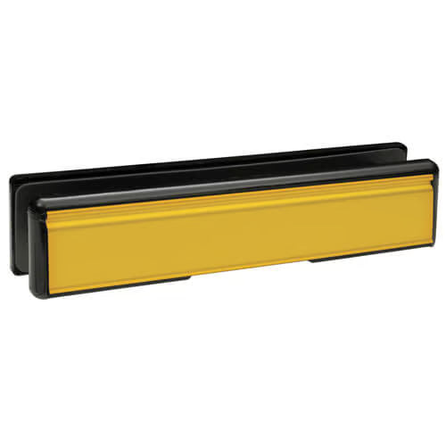 Contura 12" Telescopic Letterplate for UPVC Doors - 40-80mm- Black