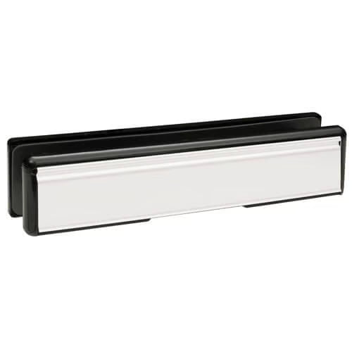 Contura 12" Telescopic Letterplate for UPVC Doors - 40-80mm- Black