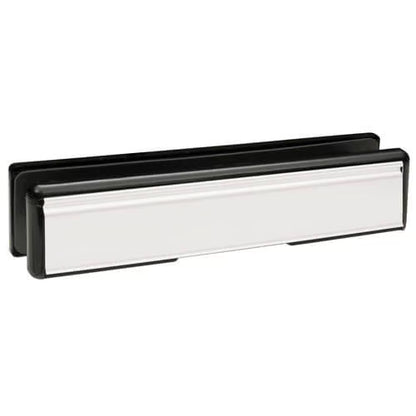 Contura 12" Telescopic Letterplate for UPVC Doors - 40-80mm- Black